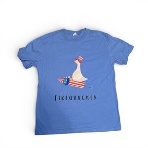 Blue Firequacker Graphic T-Shirt
